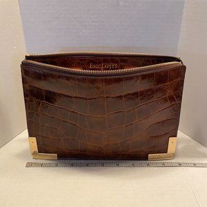 ERIC JAVITS CROSSBODY GOLD CROCODILE